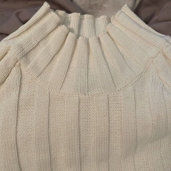 NWT Rue Stiic Anthropologie rib knit long sleeve maxi dress white size Large - Picture 7 of 10